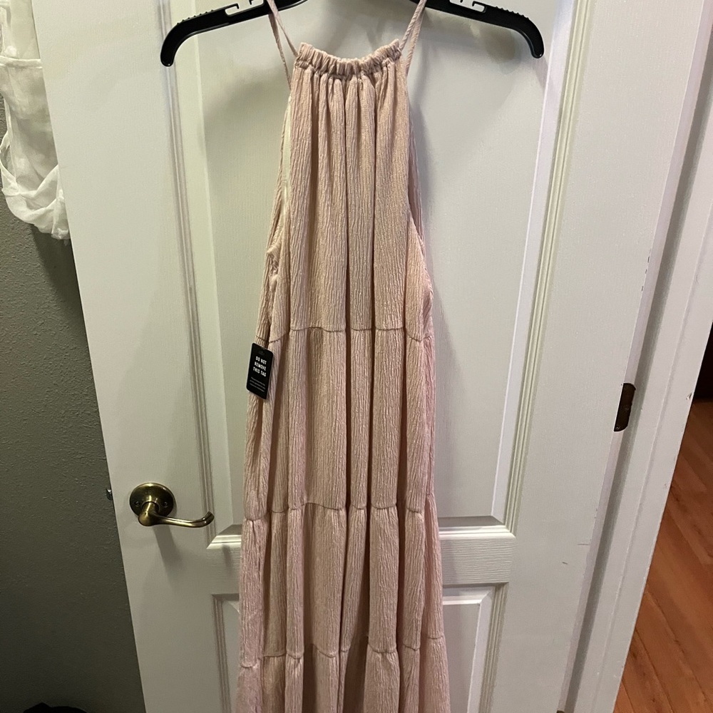Express medium dress blush pink midi length tiered dress.NWTs - Picture 4 of 11